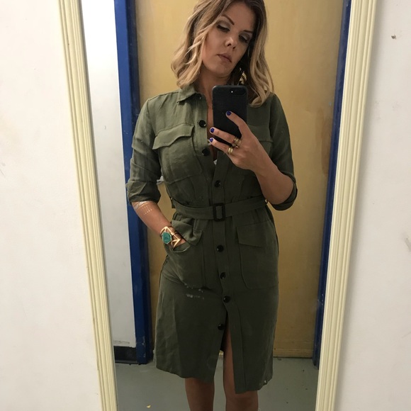 Gorgeous comfy button military dress J. Crew size0 - Picture 1 of 6